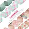 Spring Ribbon Wired 4 Rolls 2.5 Inch x 24 Yards TTL, Blue Car and Floral Ribbon with Plaid and Polka Dot Printed